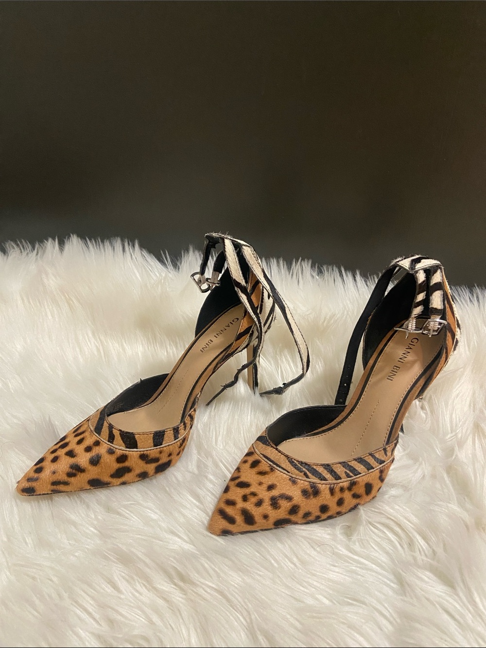Gianni Bini Leopard and Zebra Heels